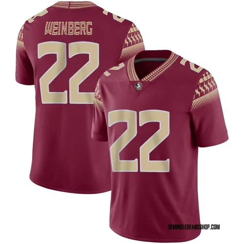 Youth Nike Jake Weinberg Florida State Seminoles Game Garnet Football Jersey