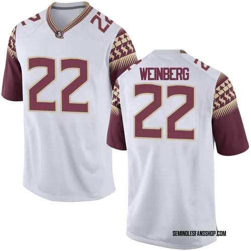 Youth Nike Jake Weinberg Florida State Seminoles Game White Football College Jersey