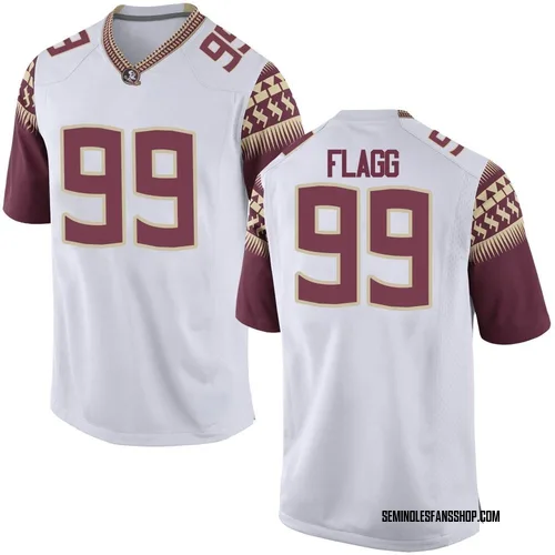 Youth Nike Jamorie Flagg Florida State Seminoles Game White Football College Jersey