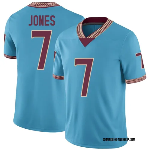 Youth Nike Jarrian Jones Florida State Seminoles Game Replica Turquoise Heritage Jersey