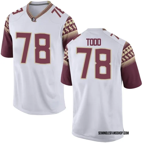 Youth Nike Jayden Todd Florida State Seminoles Game White Football College Jersey