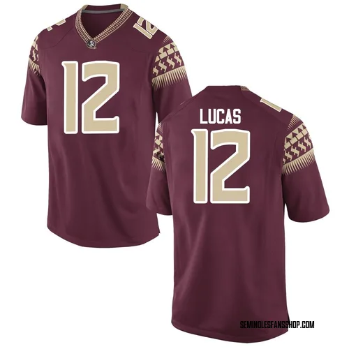 Youth Nike Jaylin Lucas Florida State Seminoles Game Garnet Football College Jersey