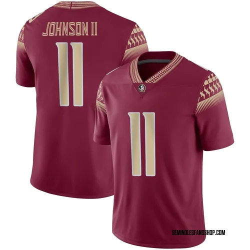 Youth Nike Jermaine Johnson II Florida State Seminoles Game Garnet Football Jersey