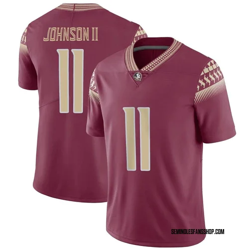Youth Nike Jermaine Johnson II Florida State Seminoles Limited Garnet Football Jersey