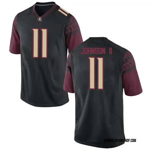 Youth Nike Jermaine Johnson II Florida State Seminoles Replica Black Football College Jersey