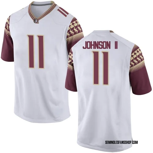Youth Nike Jermaine Johnson II Florida State Seminoles Replica White Football College Jersey