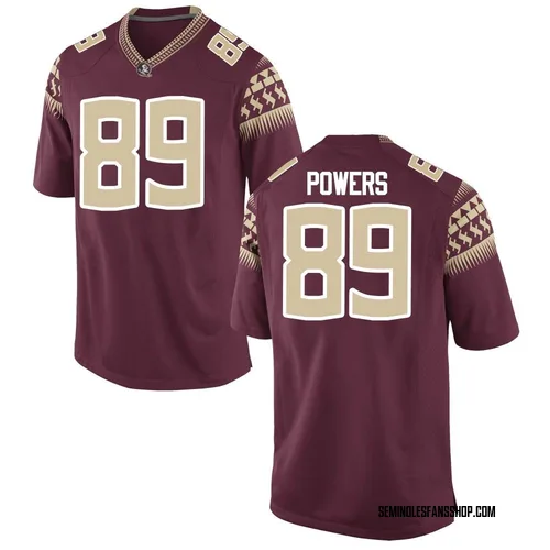 Youth Nike Jerrale Powers Florida State Seminoles Game Garnet Football College Jersey