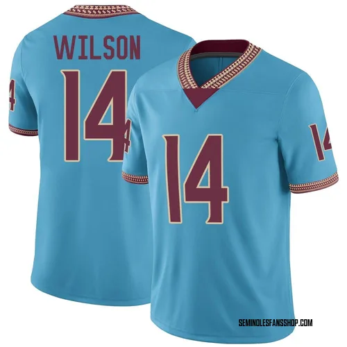Youth Nike Johnny Wilson Florida State Seminoles Game Replica Turquoise Heritage Jersey