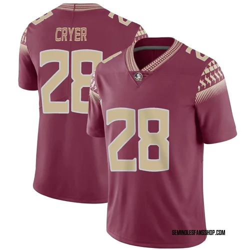 Youth Nike Justin Cryer Florida State Seminoles Limited Garnet Football Jersey