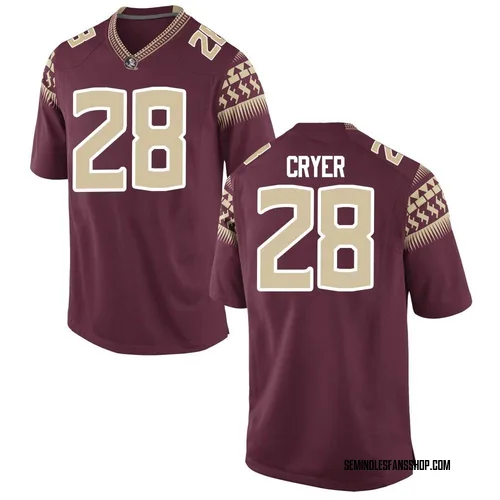 Youth Nike Justin Cryer Florida State Seminoles Replica Garnet Football College Jersey