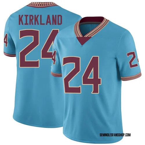 Youth Nike K.J. Kirkland Florida State Seminoles Game Replica Turquoise Heritage Jersey
