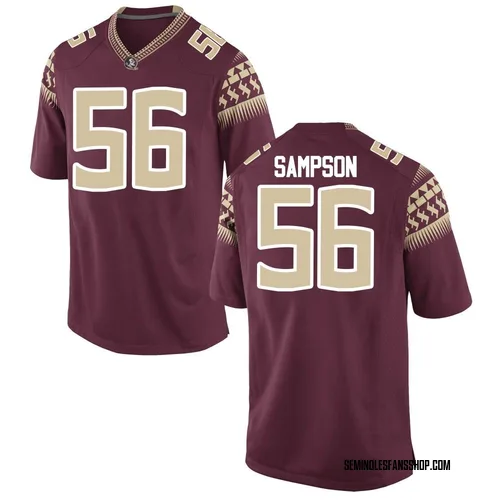 Youth Nike KJ Sampson Florida State Seminoles Game Garnet Football College Jersey