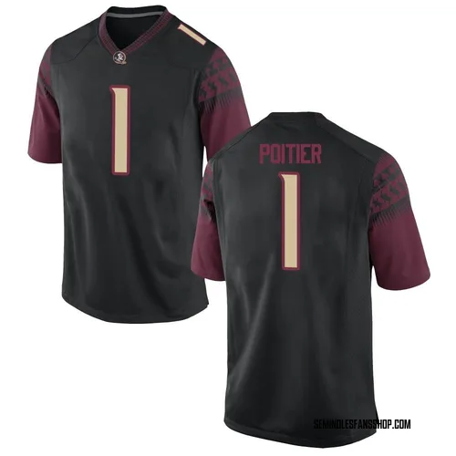 Youth Nike Kentron Poitier Florida State Seminoles Replica Black Football College Jersey