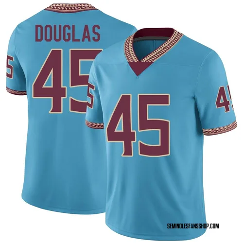 Youth Nike Luke Douglas Florida State Seminoles Game Replica Turquoise Heritage Jersey