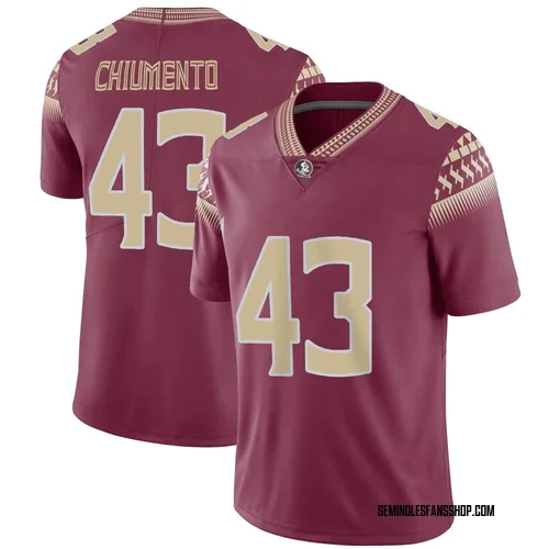 Youth Nike Mac Chiumento Florida State Seminoles Limited Garnet Football Jersey