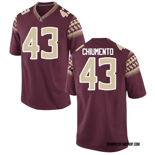 Youth Nike Mac Chiumento Florida State Seminoles Replica Garnet Football College Jersey