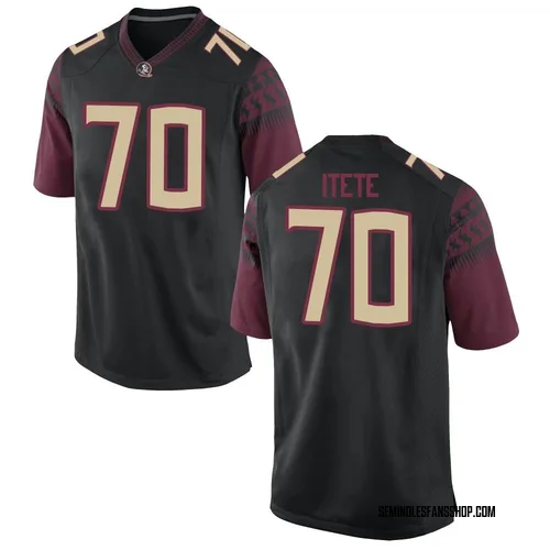 Youth Nike Manasse Itete Florida State Seminoles Game Black Football College Jersey