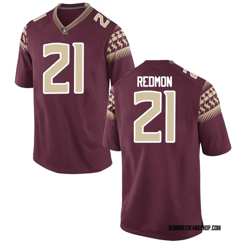 Youth Nike Max Redmon Florida State Seminoles Game Red Garnet Football College Jersey