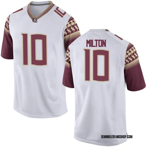 Youth Nike McKenzie Milton Florida State Seminoles Replica White Football College Jersey