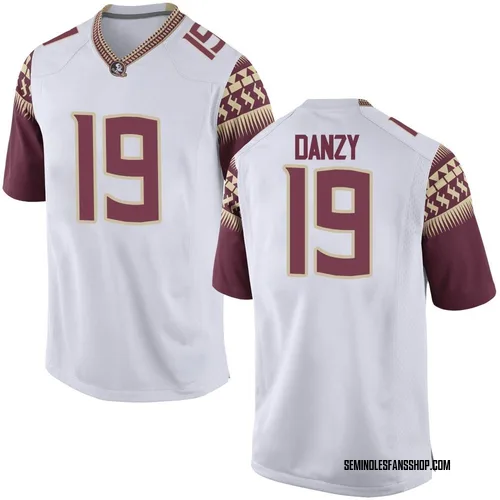 Youth Nike Micahi Danzy Florida State Seminoles Game White Football College Jersey