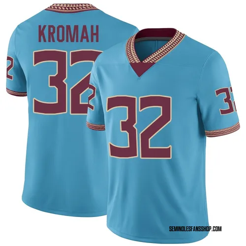 Youth Nike Ousmane Kromah Florida State Seminoles Game Replica Turquoise Heritage Jersey