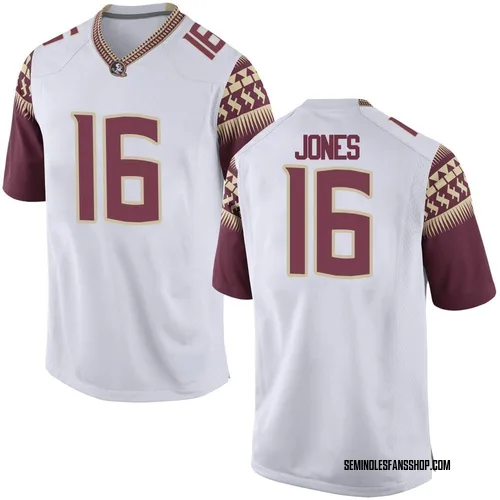 Youth Nike Quindarrius Jones Florida State Seminoles Replica White Football College Jersey