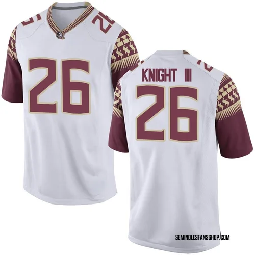 Youth Nike Ricky Knight III Florida State Seminoles Game White Football College Jersey