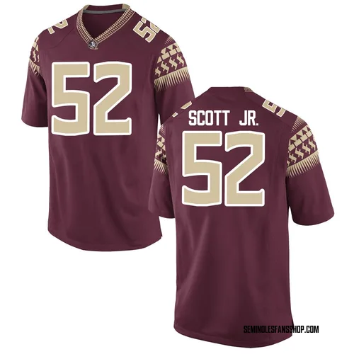 Youth Nike Robert Scott Jr. Florida State Seminoles Game Garnet Football College Jersey