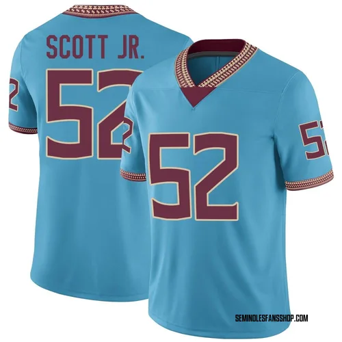 Youth Nike Robert Scott Jr. Florida State Seminoles Game Replica Turquoise Heritage Jersey