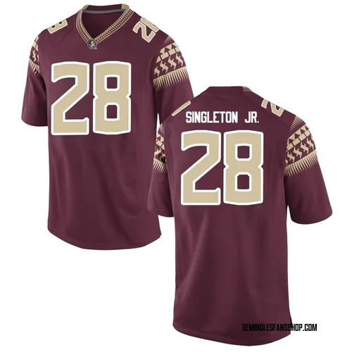 Youth Nike Samuel Singleton Jr. Florida State Seminoles Game Garnet Football College Jersey