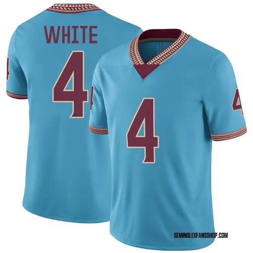 Youth Nike Squirrel White Florida State Seminoles Game White Replica Turquoise Heritage Jersey