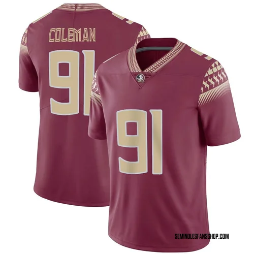 Youth Nike Tyeland Coleman Florida State Seminoles Limited Garnet Football Jersey