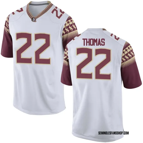 Youth Nike Zae Thomas Florida State Seminoles Replica White Football College Jersey