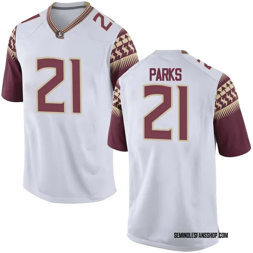 Youth Nike Zay Parks Florida State Seminoles Replica White Football College Jersey